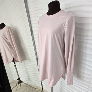 RBX Light Pink Long-Sleeve Crewneck Top